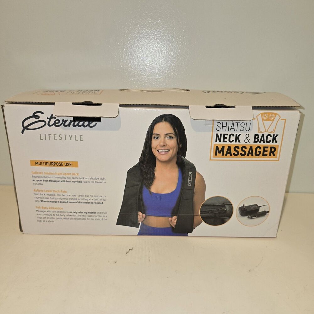 Shiatsu Neck & Back Massager with Heat Deep Kneading Massager for Neck And Back